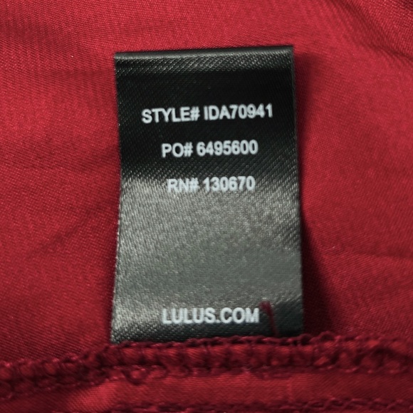 LULU'S Formal Wine Faux Wrap Dress - Picture 12 of 12